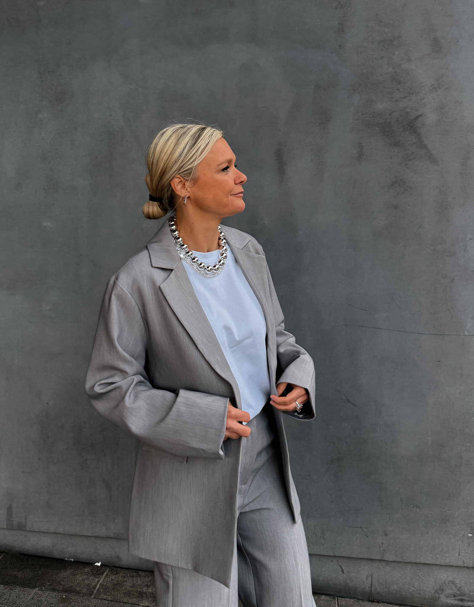 Another Label Blazer 'Nani' - Grey Melee - Another-Label