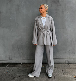 Another Label Broek 'Lela' - Grey Melee - Another-Label