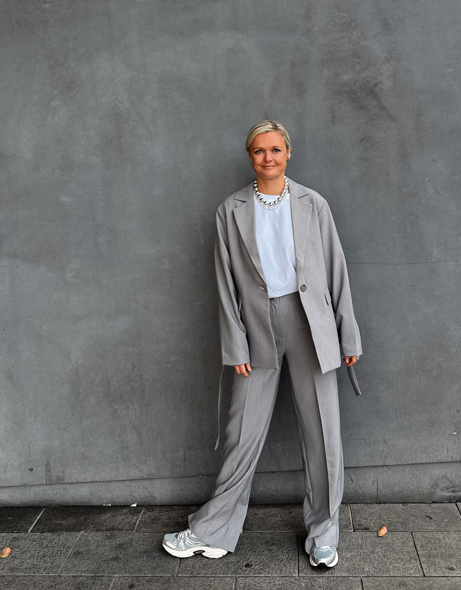 Another Label Broek 'Lela' - Grey Melee - Another-Label