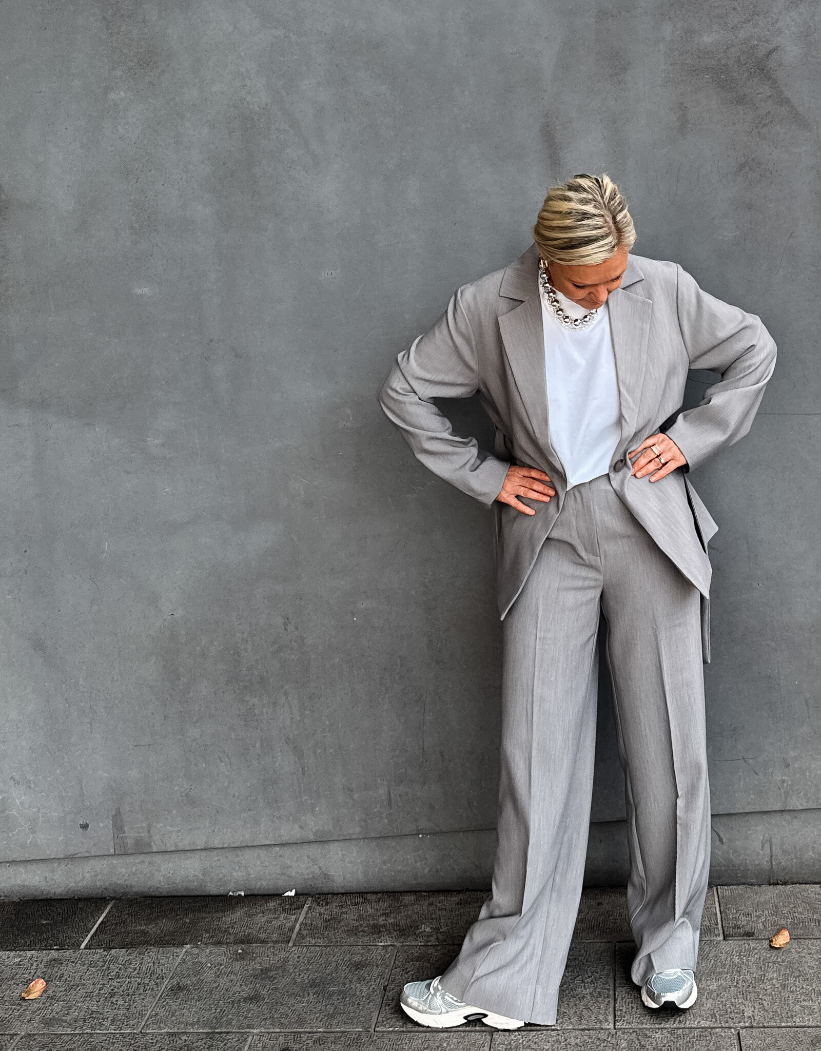 Another Label Broek 'Lela' - Grey Melee - Another-Label