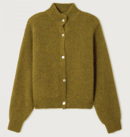 American Vintage Cardigan 'East' - Anthracite Chine - East19N - American Vintage