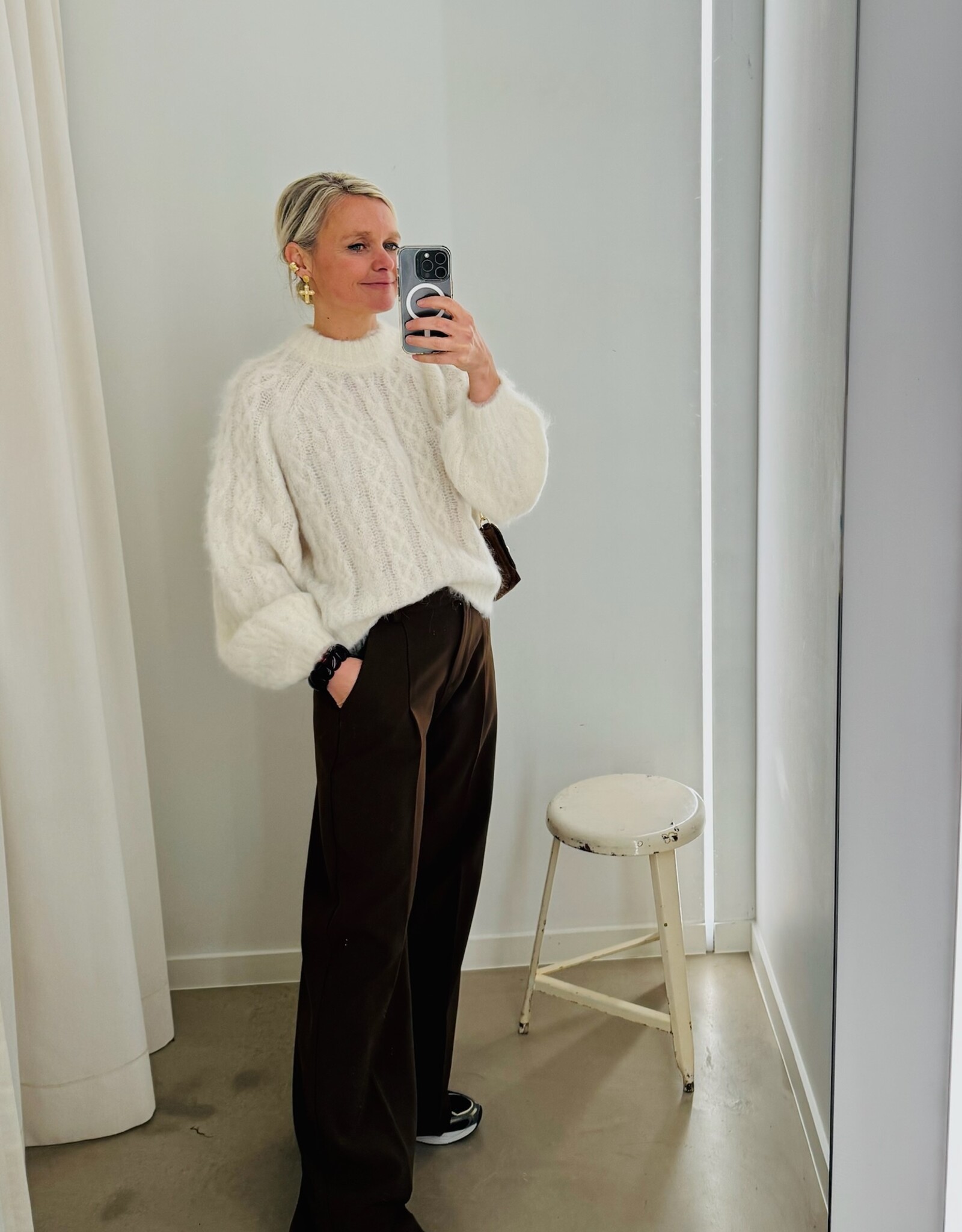 Another Label Broek Pleated 'Moore' - Slate Black - Another-Label