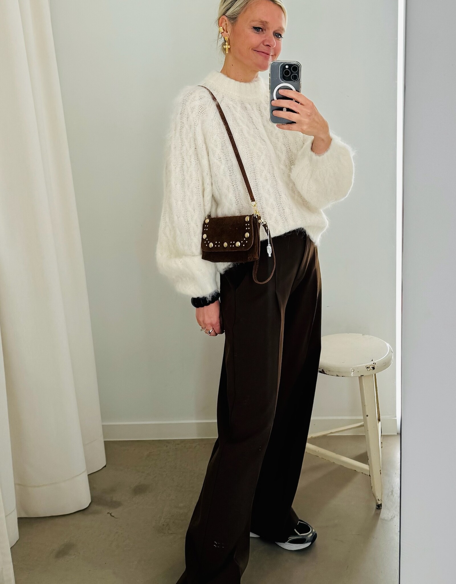 Another Label Broek Pleated 'Moore' - Slate Black - Another-Label