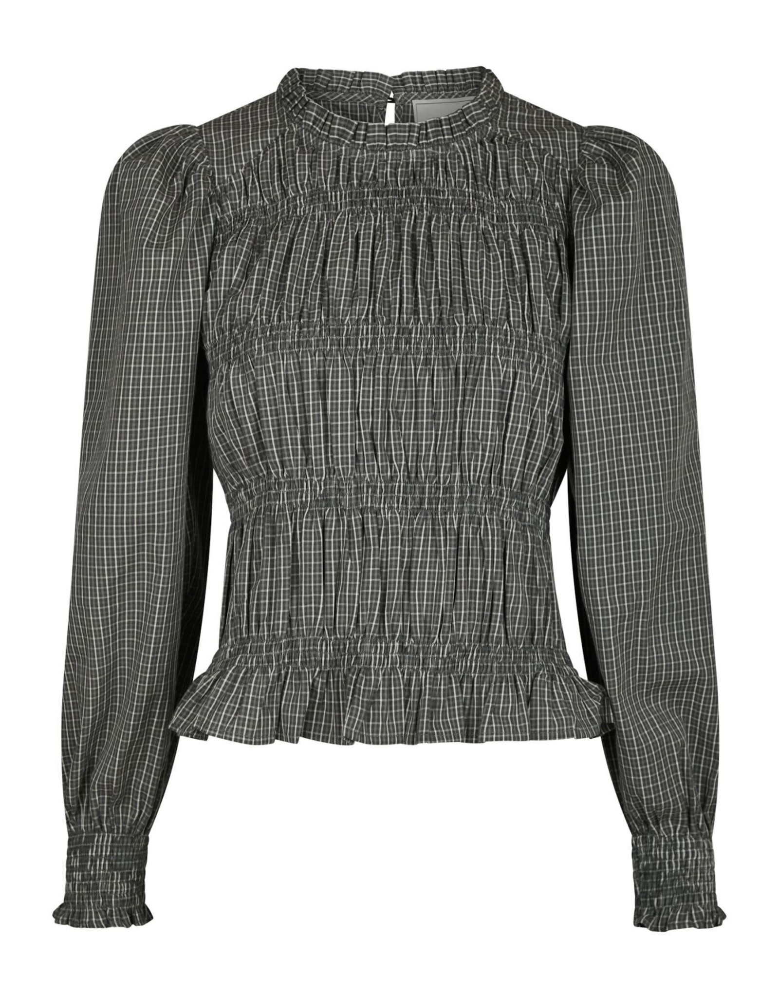 Blouse Check 'Marcia' - Antracit - Neo Noir