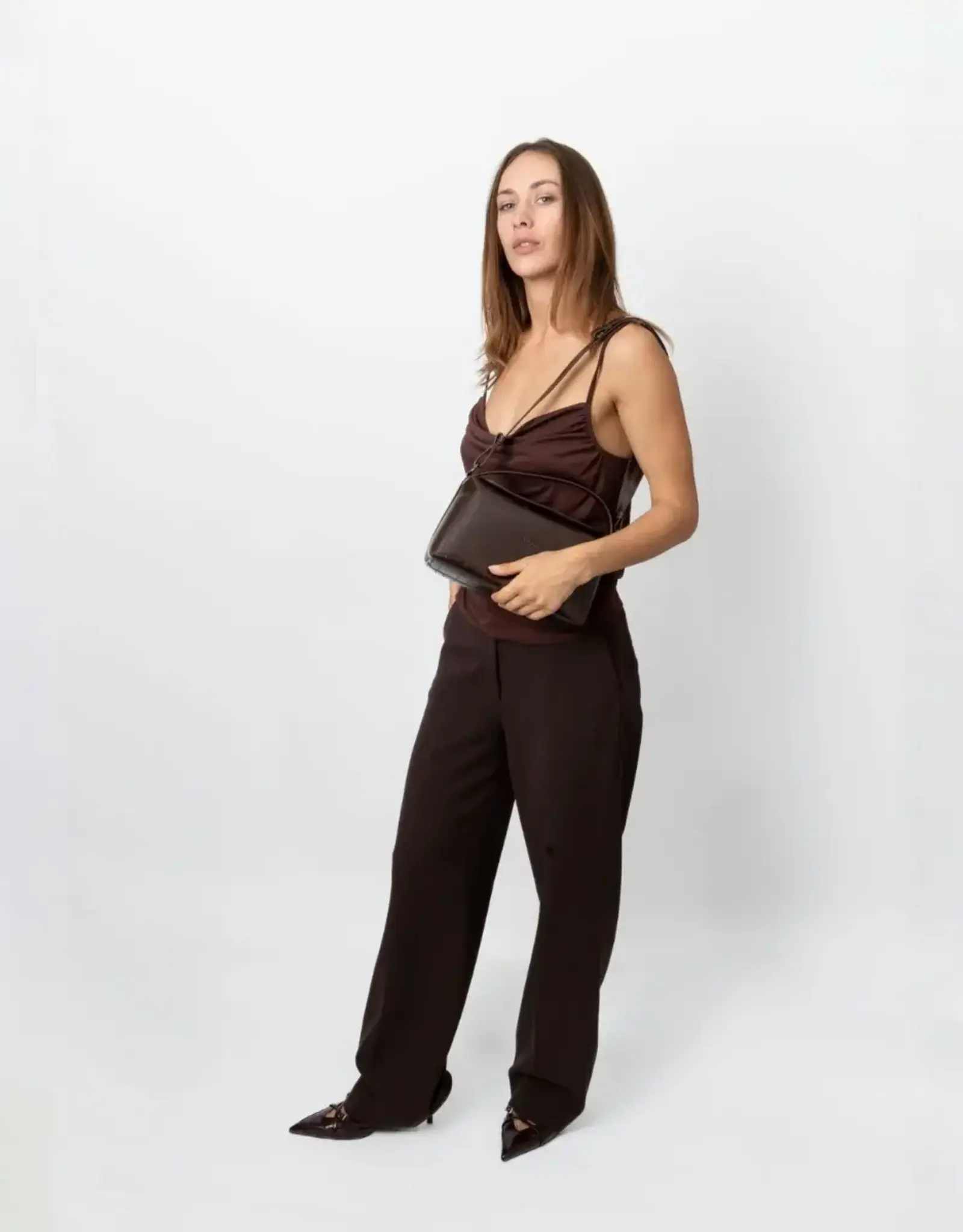 HVISK Handtas 'Note Stroke Structure' - Espresso - Hvisk