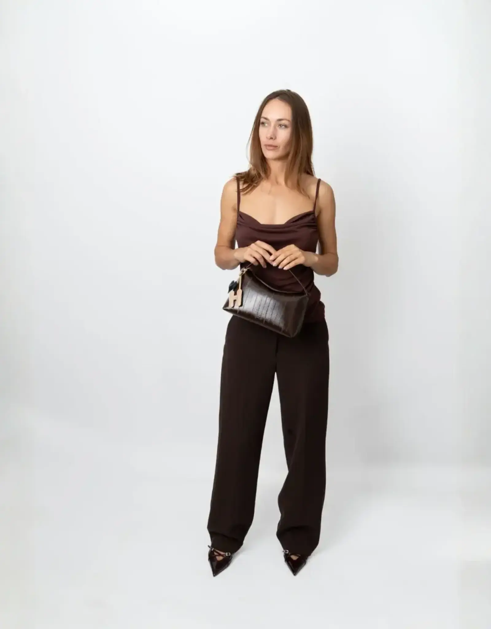 HVISK Handtas 'Note Stroke Structure' - Espresso - Hvisk