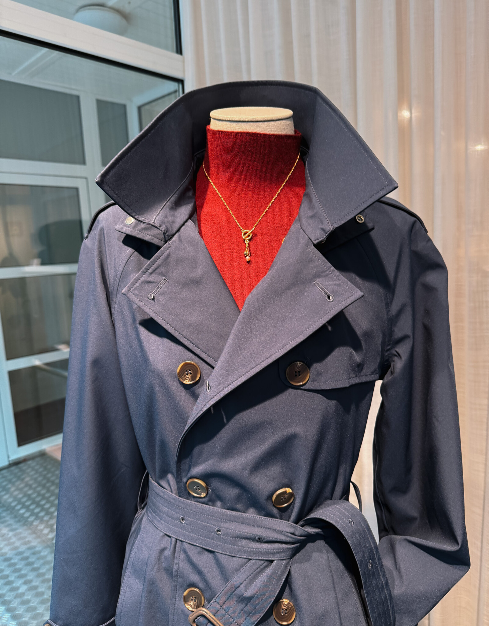 Flotte Trench Met Kap 'Montaigne' - Indigo - Flotte