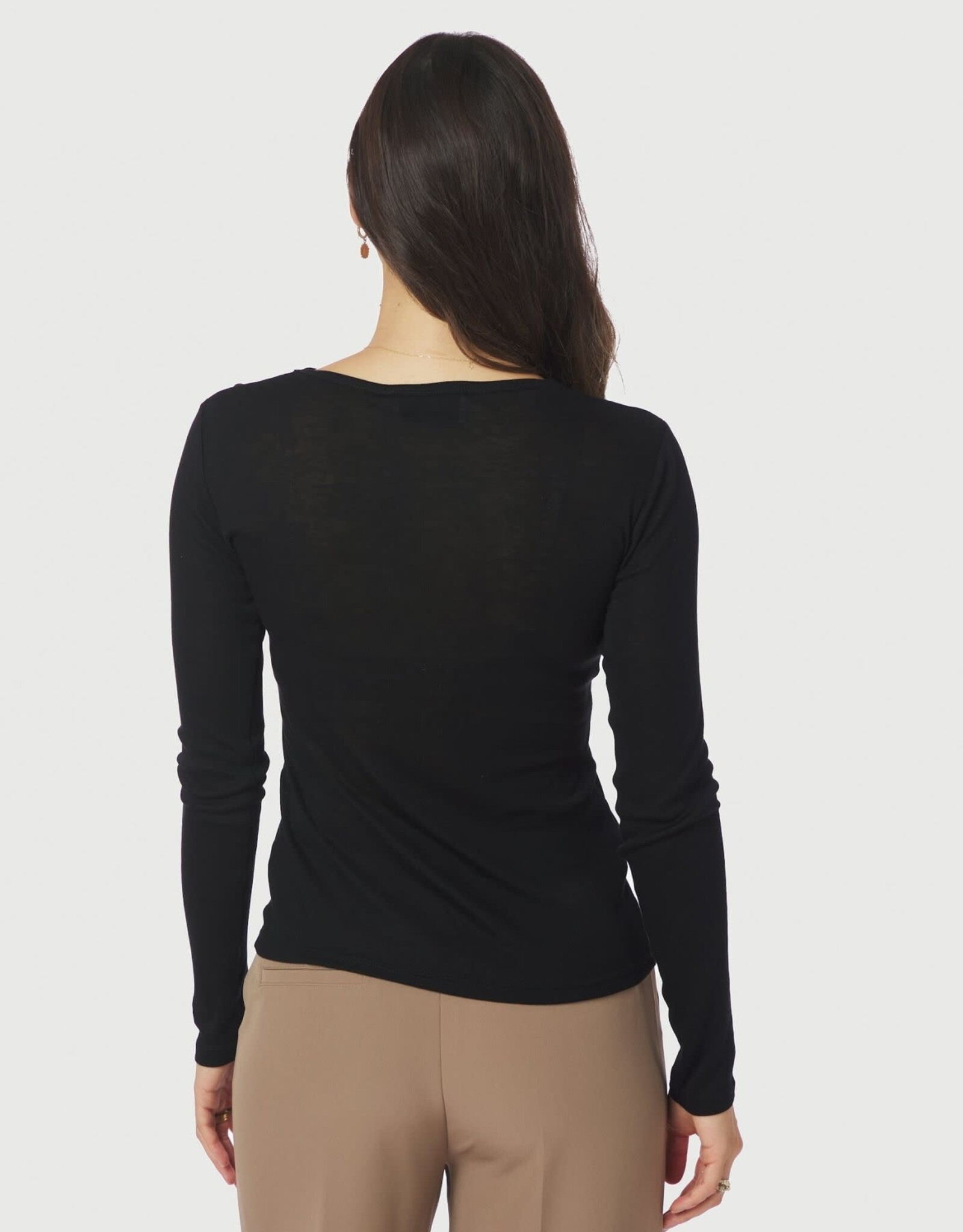 Top Lange Mouw 'Nella' - Black - Neo Noir