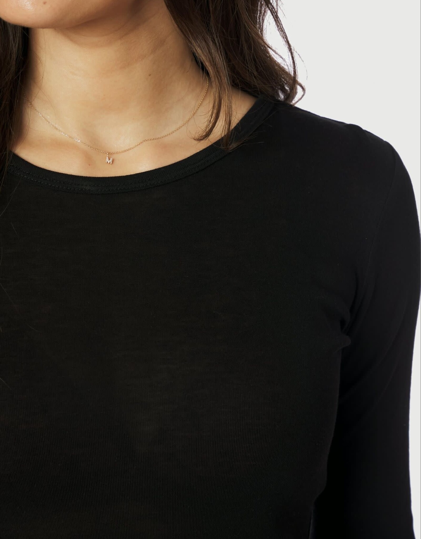 Top Lange Mouw 'Nella' - Black - Neo Noir