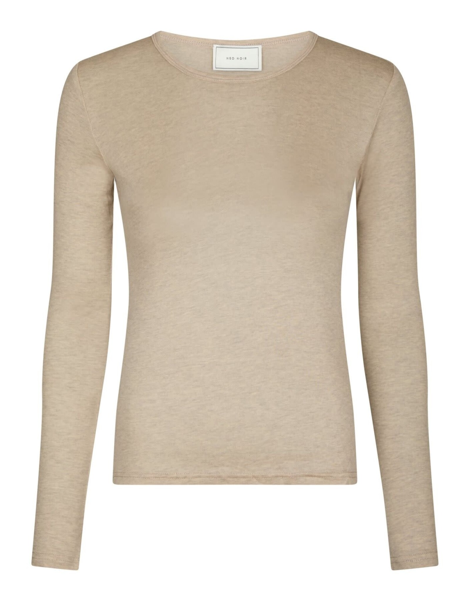 Top Lange Mouw 'Nella' - Beige Melange - Neo Noir