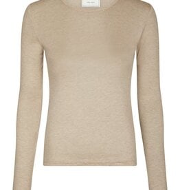 Top Lange Mouw 'Nella' - Beige Melange - Neo Noir