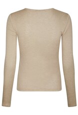 Top Lange Mouw 'Nella' - Beige Melange - Neo Noir
