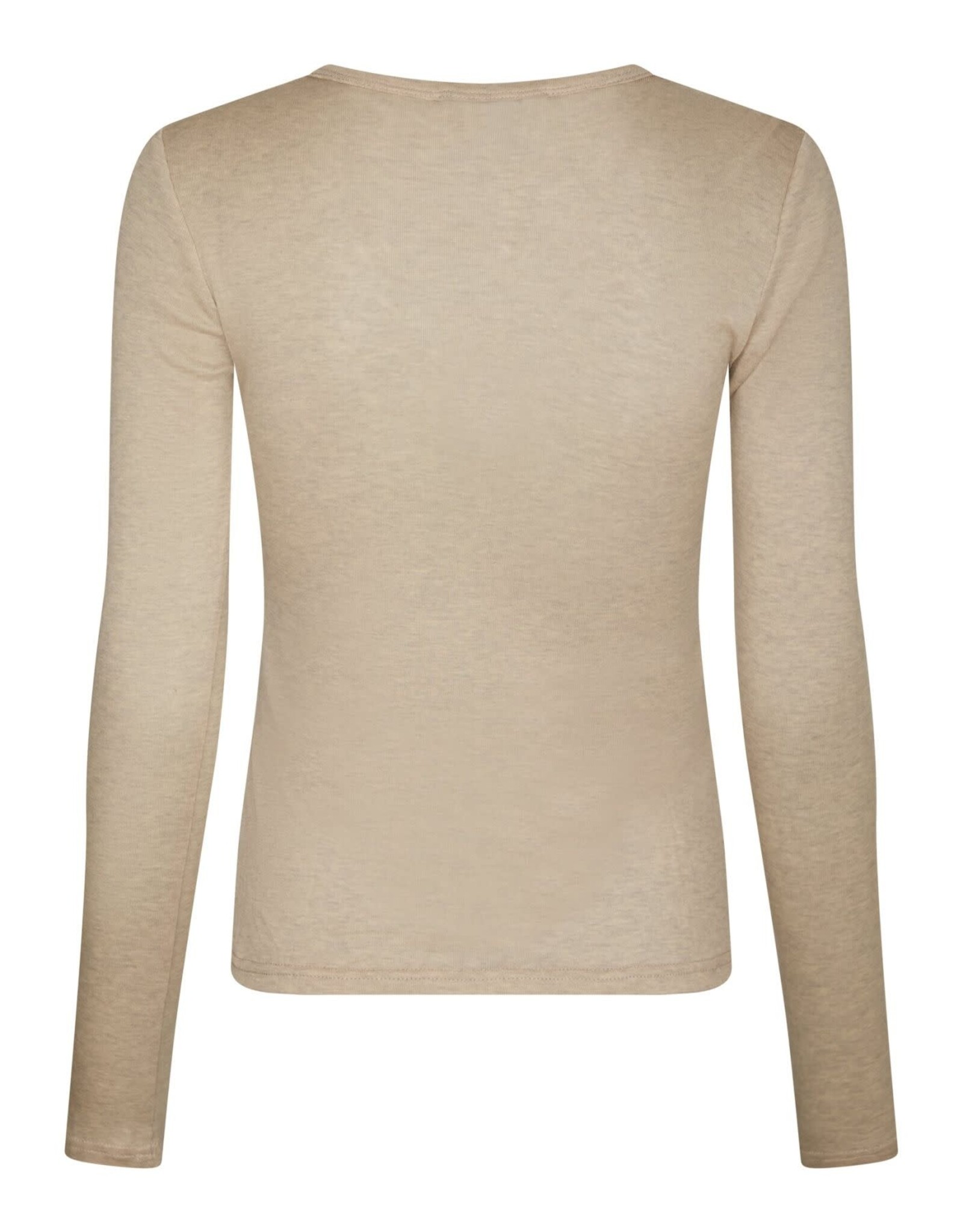 Top Lange Mouw 'Nella' - Beige Melange - Neo Noir