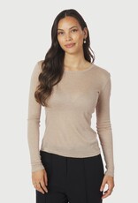 Top Lange Mouw 'Nella' - Beige Melange - Neo Noir