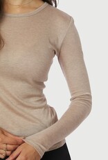 Top Lange Mouw 'Nella' - Beige Melange - Neo Noir