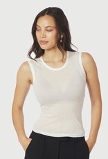 Top Fine Rib 'Nimbi' - White - Neo Noir