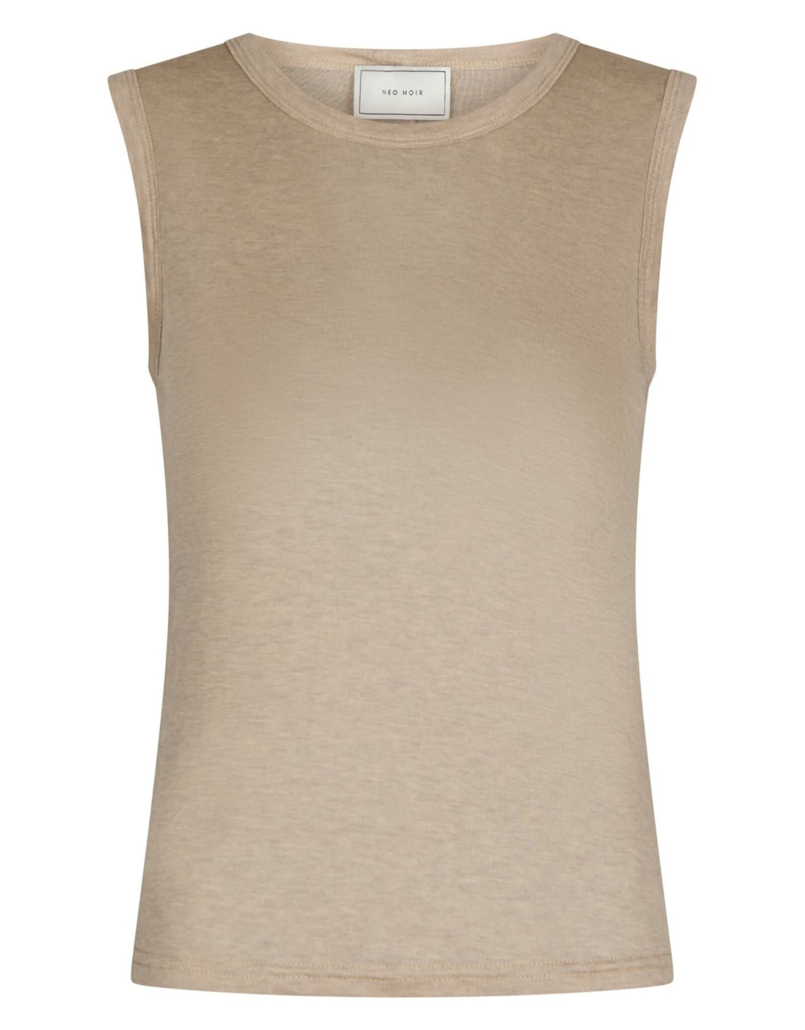 Top Fine Rib 'Nimbi' - Beige Melange - Neo Noir
