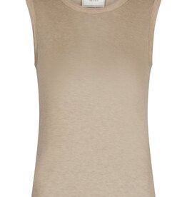 Top Fine Rib 'Nimbi' - Beige Melange - Neo Noir