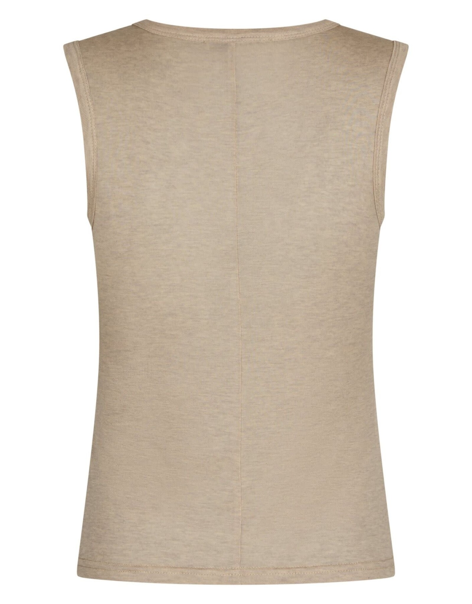 Top Fine Rib 'Nimbi' - Beige Melange - Neo Noir