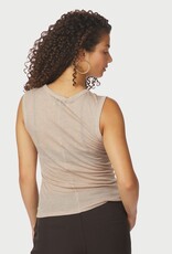 Top Fine Rib 'Nimbi' - Beige Melange - Neo Noir