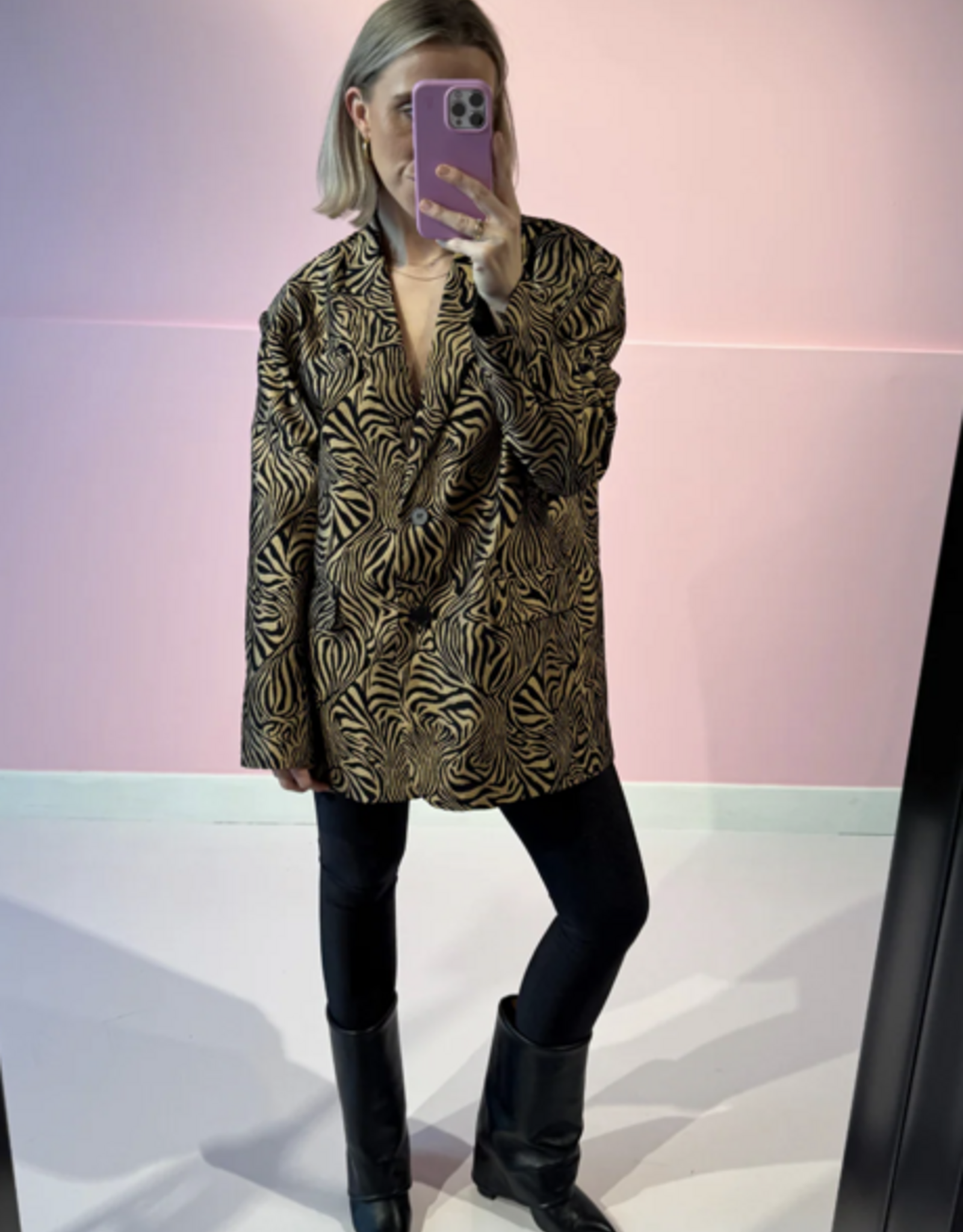 Studio Amaya Blazer 'Camille' - Multi Print - Studio Amaya