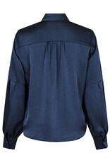 Blouse Satin 'Naja' - Midnight Blue - Neo Noir