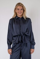 Blouse Satin 'Naja' - Midnight Blue - Neo Noir