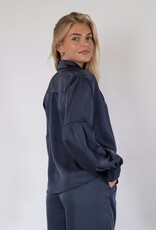 Blouse Satin 'Naja' - Midnight Blue - Neo Noir
