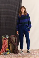 Laure+Max Cardigan 'Lipa' - Vert Raye Bleu - Laure+Max