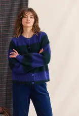 Laure+Max Cardigan 'Lipa' - Vert Raye Bleu - Laure+Max