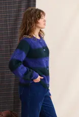 Laure+Max Cardigan 'Lipa' - Vert Raye Bleu - Laure+Max