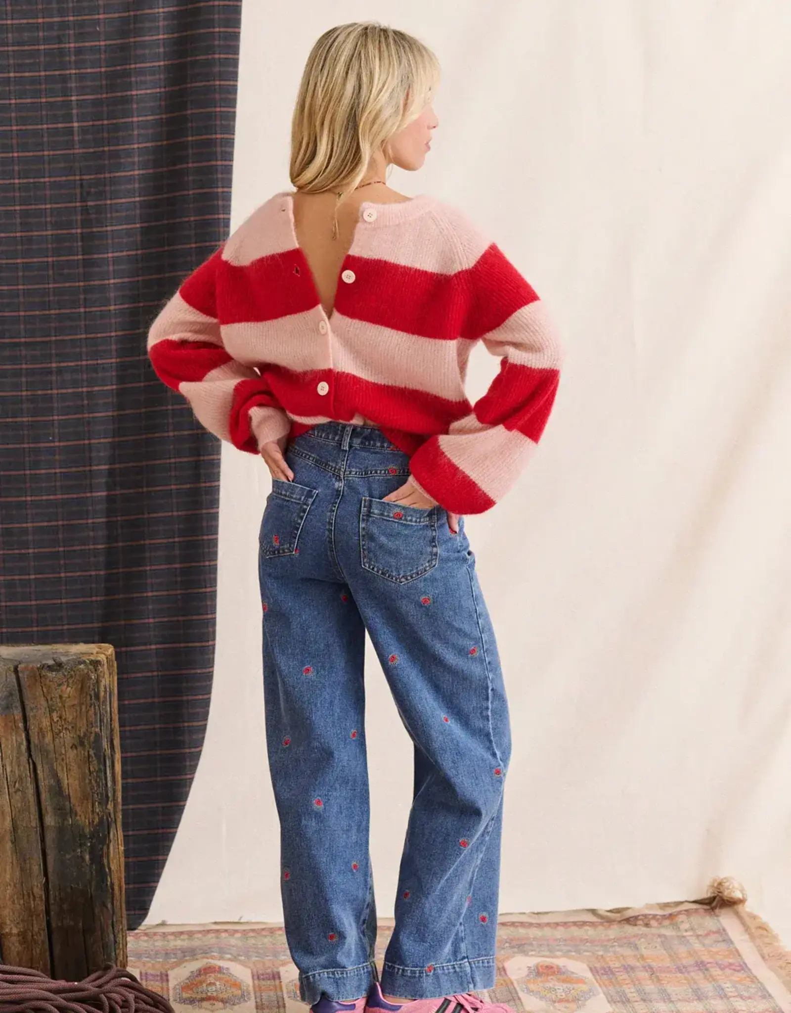 Laure+Max Cardigan 'Lipa' - Rouge Raye Rose - Laure+Max