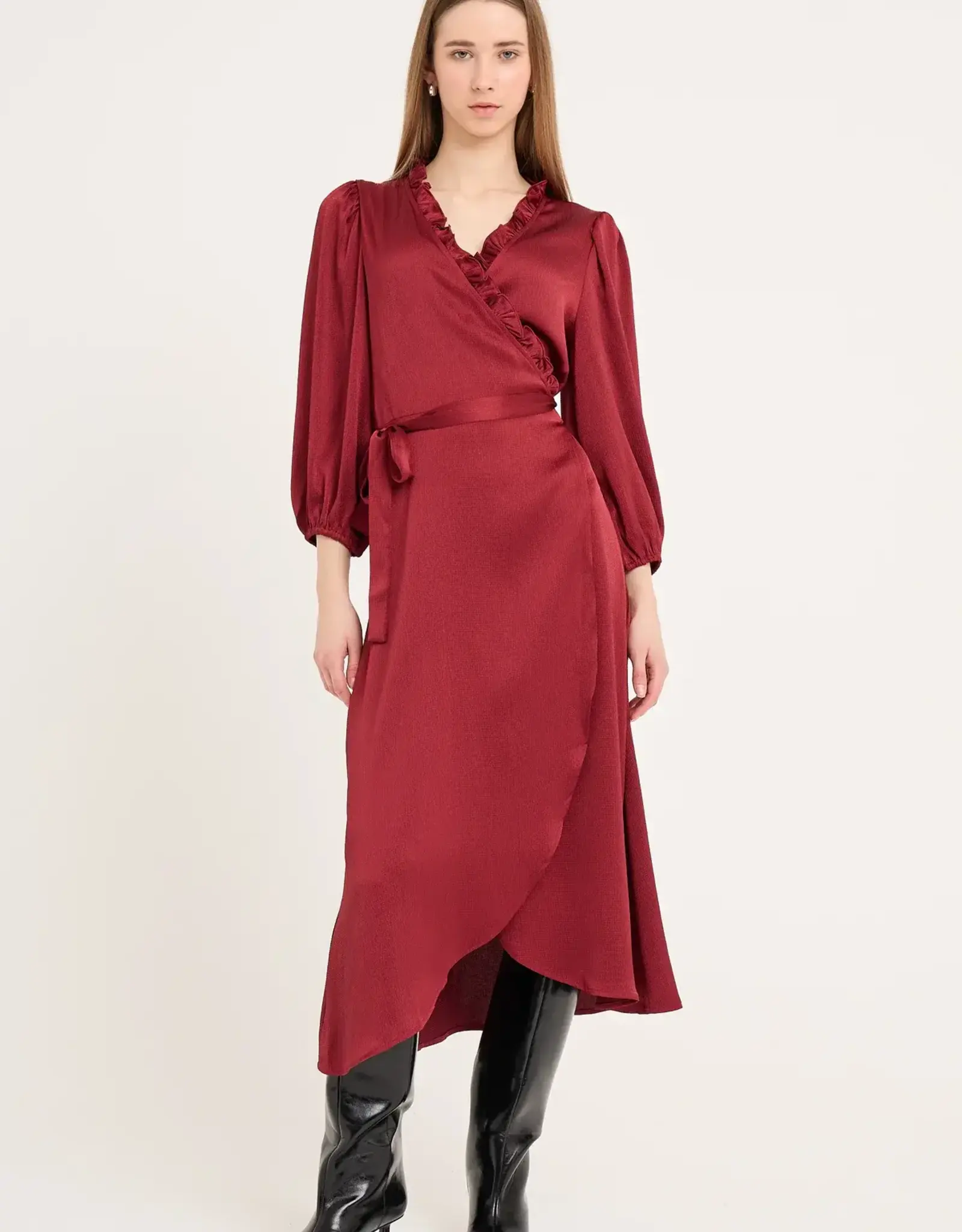 A view Jurk 'Peony' - Bordeaux - A View