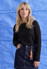 Laure+Max T-Shirt Lange Mouw 'Tiana' - Noir - Laure+Max