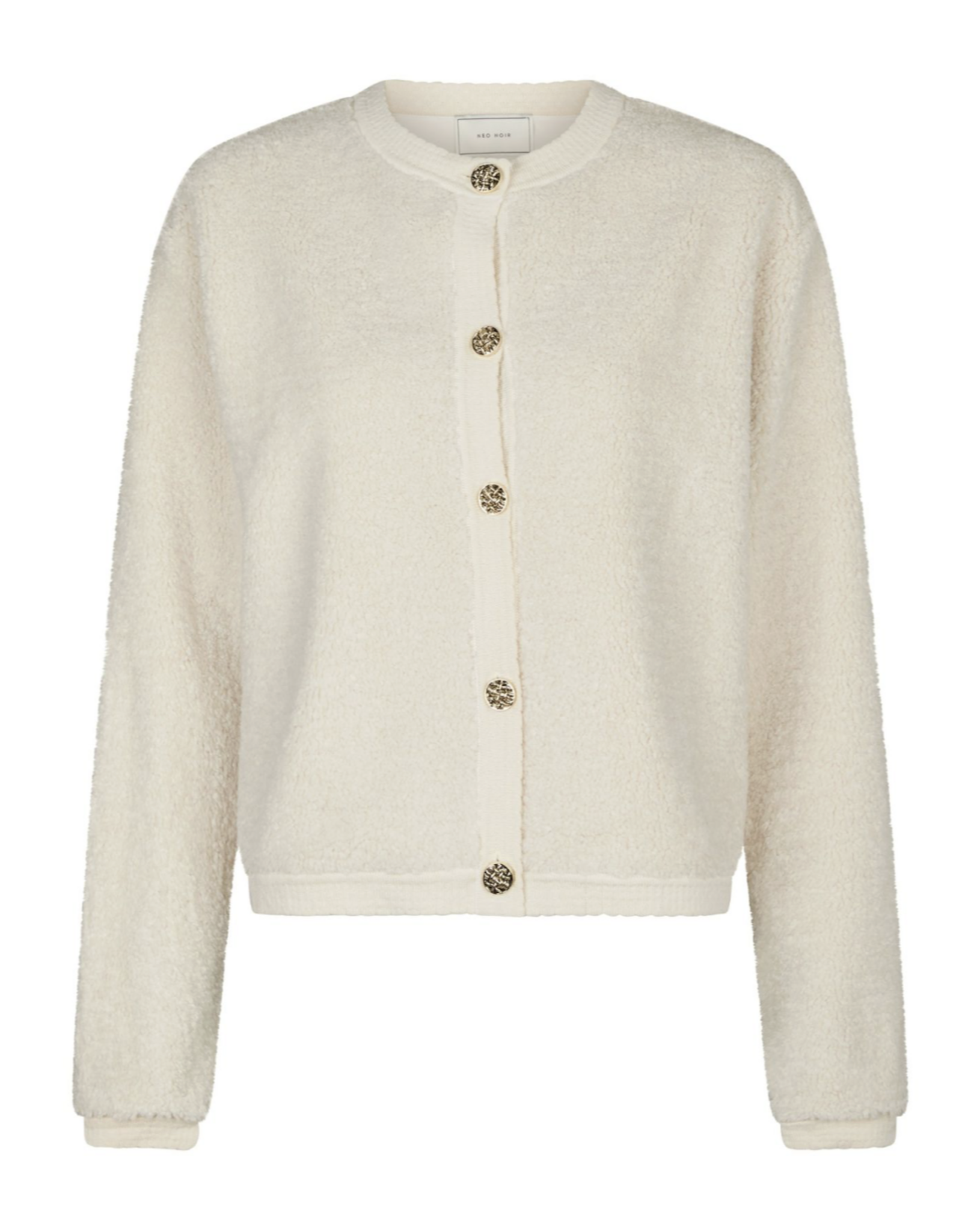 Cardigan Fluffy  'Limo' - Creme - Neo Noir