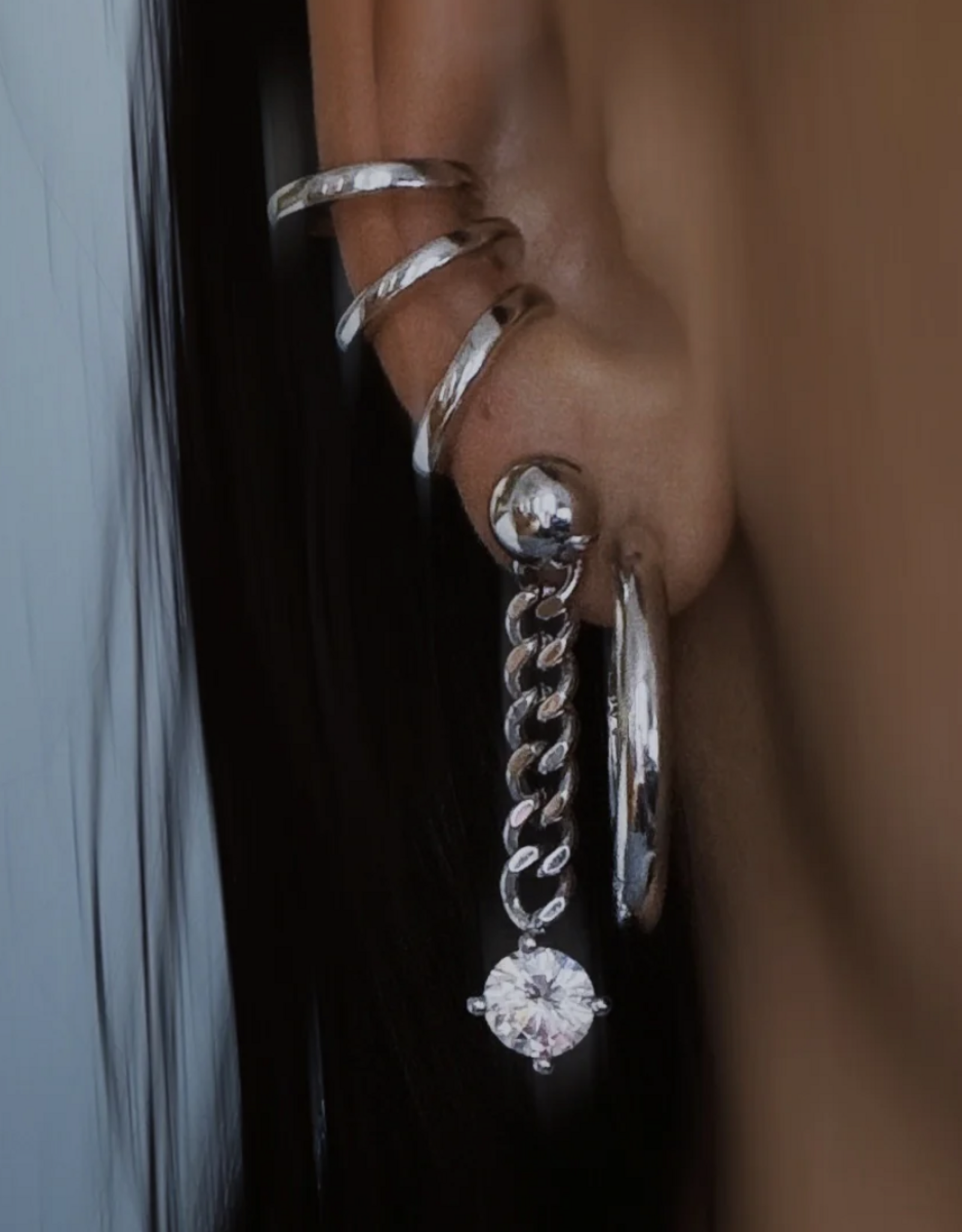 Billion Avenue Trio Iva Ear Cuff - Silver - Billion Avenue