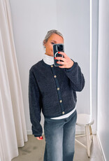 Cardigan Fluffy  'Limo' - Antracit - Neo Noir