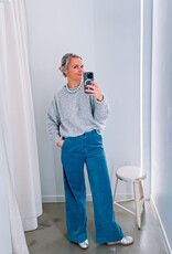 Hod Paris Broek Velours Droite 'Pacifie' - Sky - Hod Paris