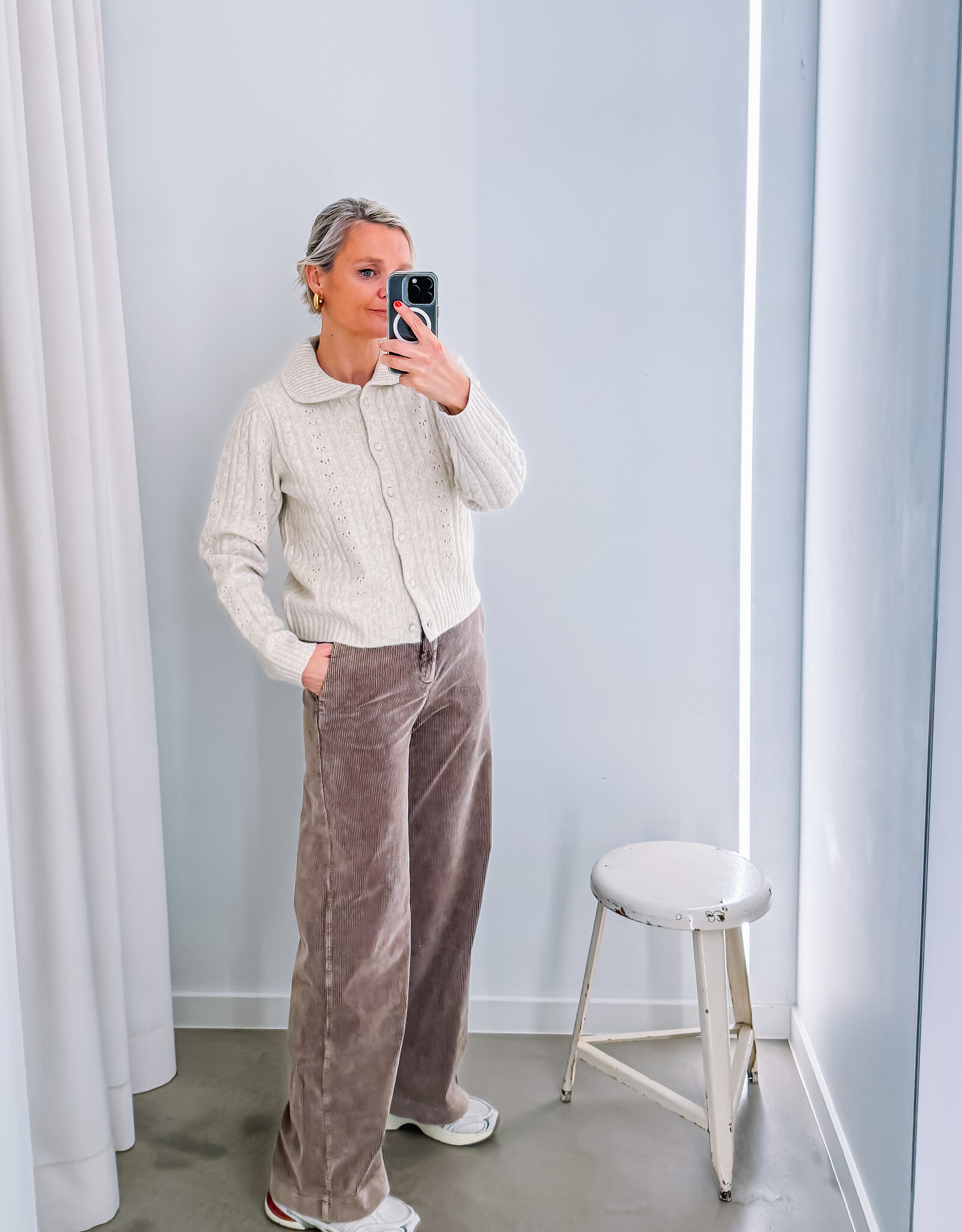 Hod Paris Broek Ribfluweel 'Pacifie' - Brownie - Hod Paris