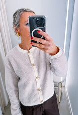 Cardigan Fluffy  'Limo' - Creme - Neo Noir