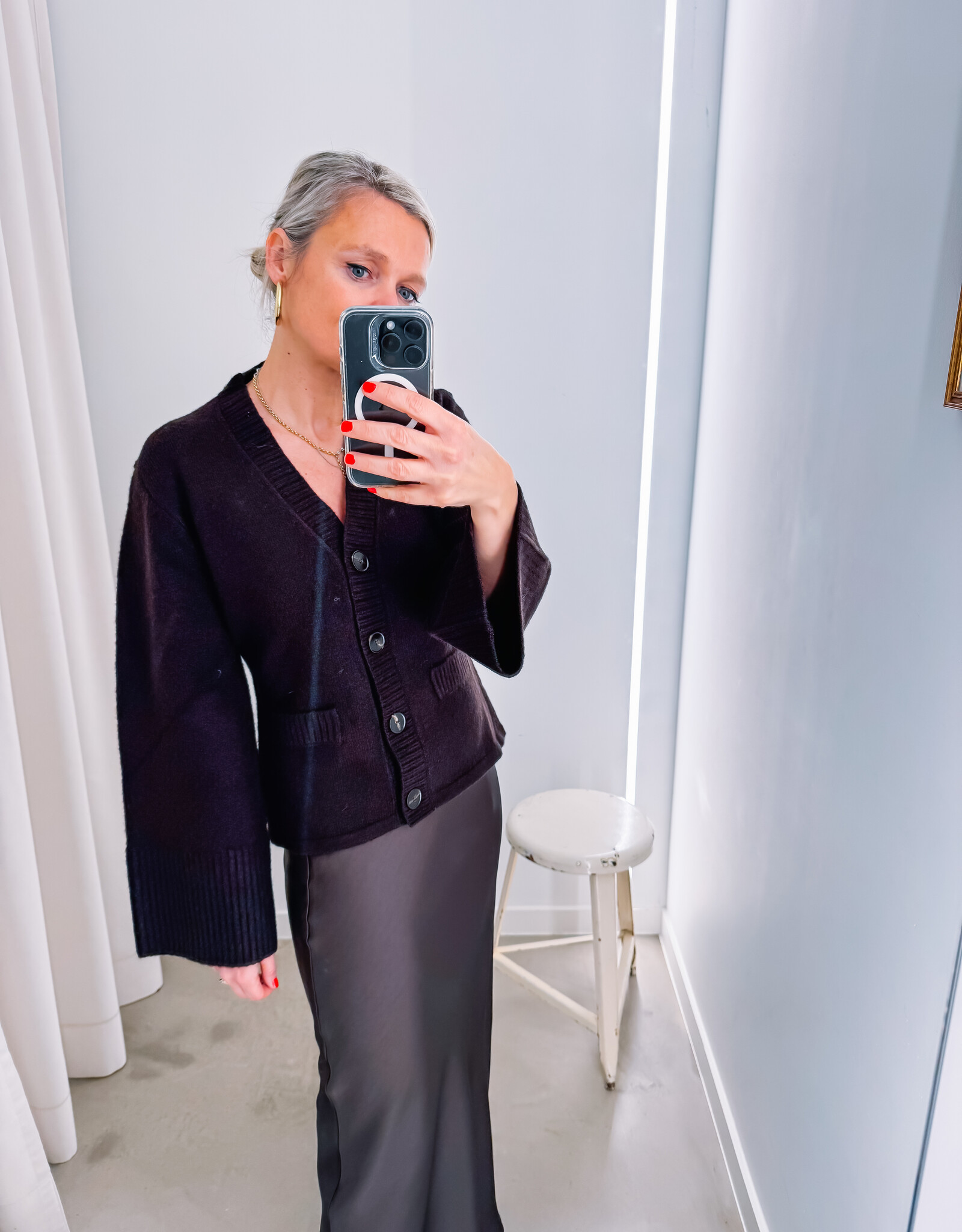 Cardigan 'Pixie' - Dark Brown - Neo Noir