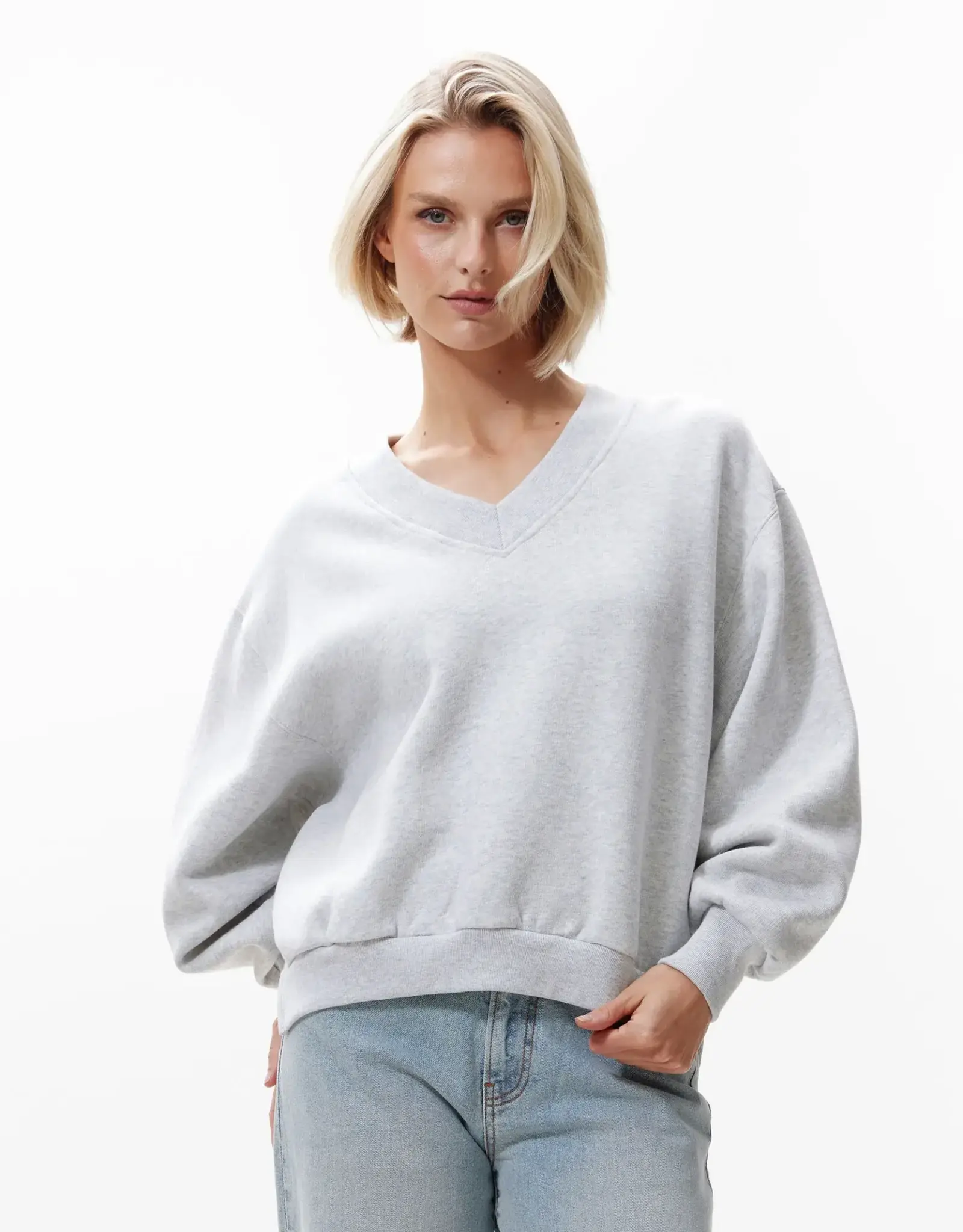 Catwalk Junkie Sweater 'V-Neck - Grey Melange - Catwalk Junkie