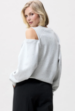 Catwalk Junkie Sweater Strass 'With Cut Out' - Light Grey Melange - Catwalk Junkie