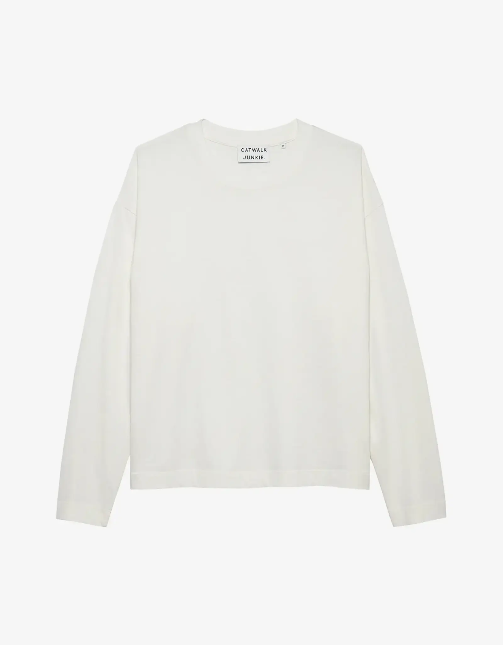 Catwalk Junkie T-Shirt Lange Mouw 'Long Sleeves' - Off White - Catwalk Junkie