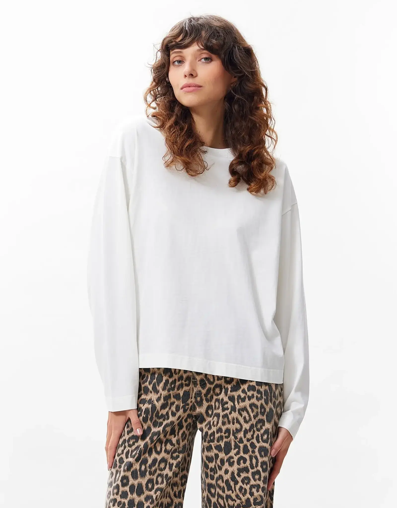 Catwalk Junkie T-Shirt Lange Mouw 'Long Sleeves' - Off White - Catwalk Junkie