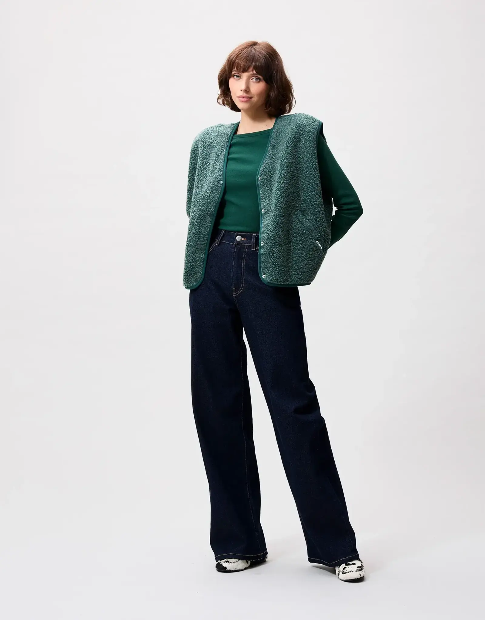 Catwalk Junkie Bodywarmer 'Teddy' - Pine Forest - Catwalk Junkie