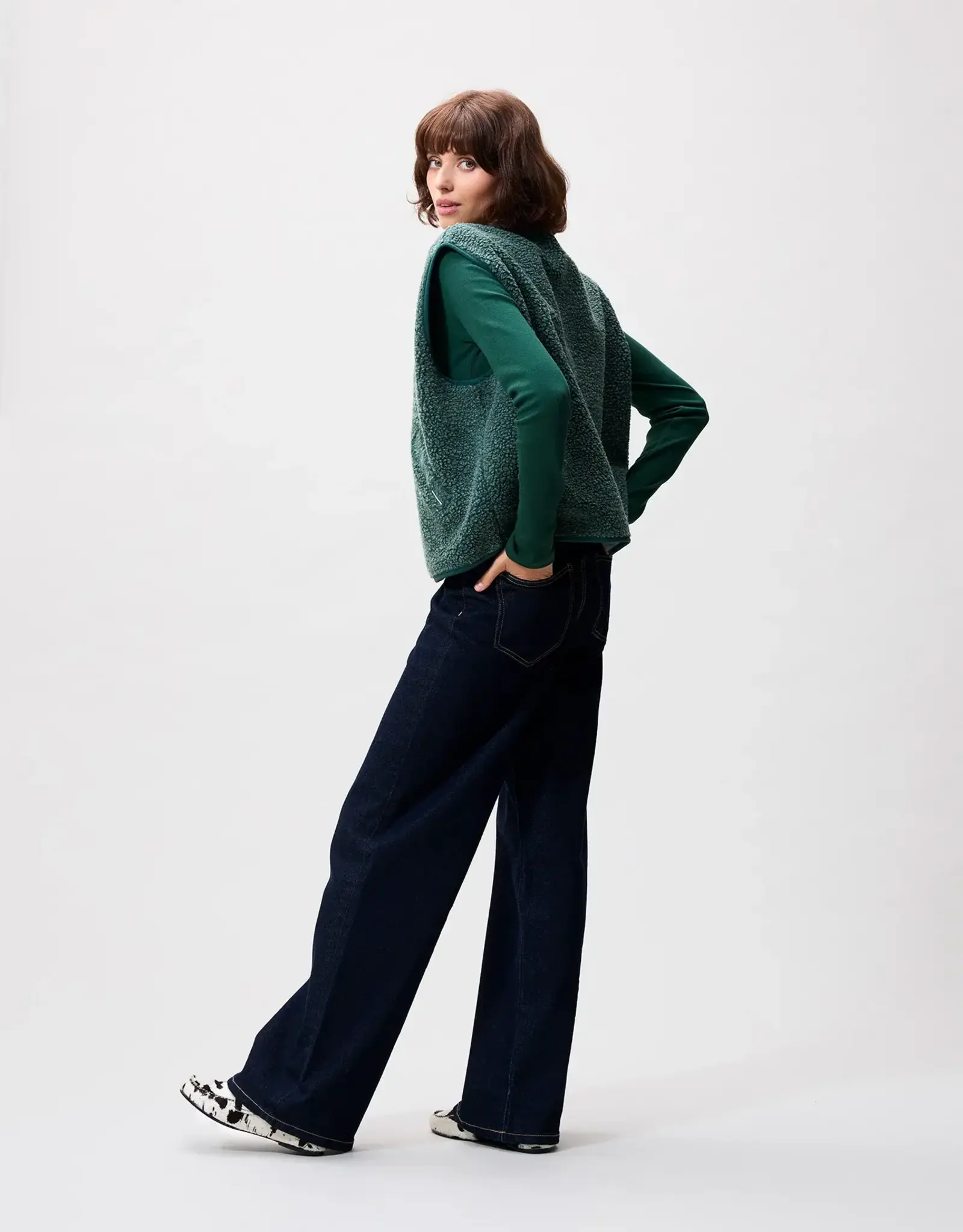 Catwalk Junkie Bodywarmer 'Teddy' - Pine Forest - Catwalk Junkie