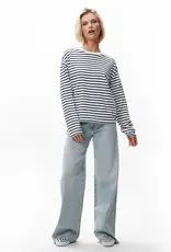 Catwalk Junkie T-Shirt Lange Mouw 'Relaxed Stripe' - Off White - Catwalk Junkie