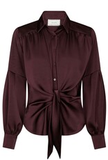 Blouse Satin 'Naja' - Burgundy - Neo Noir