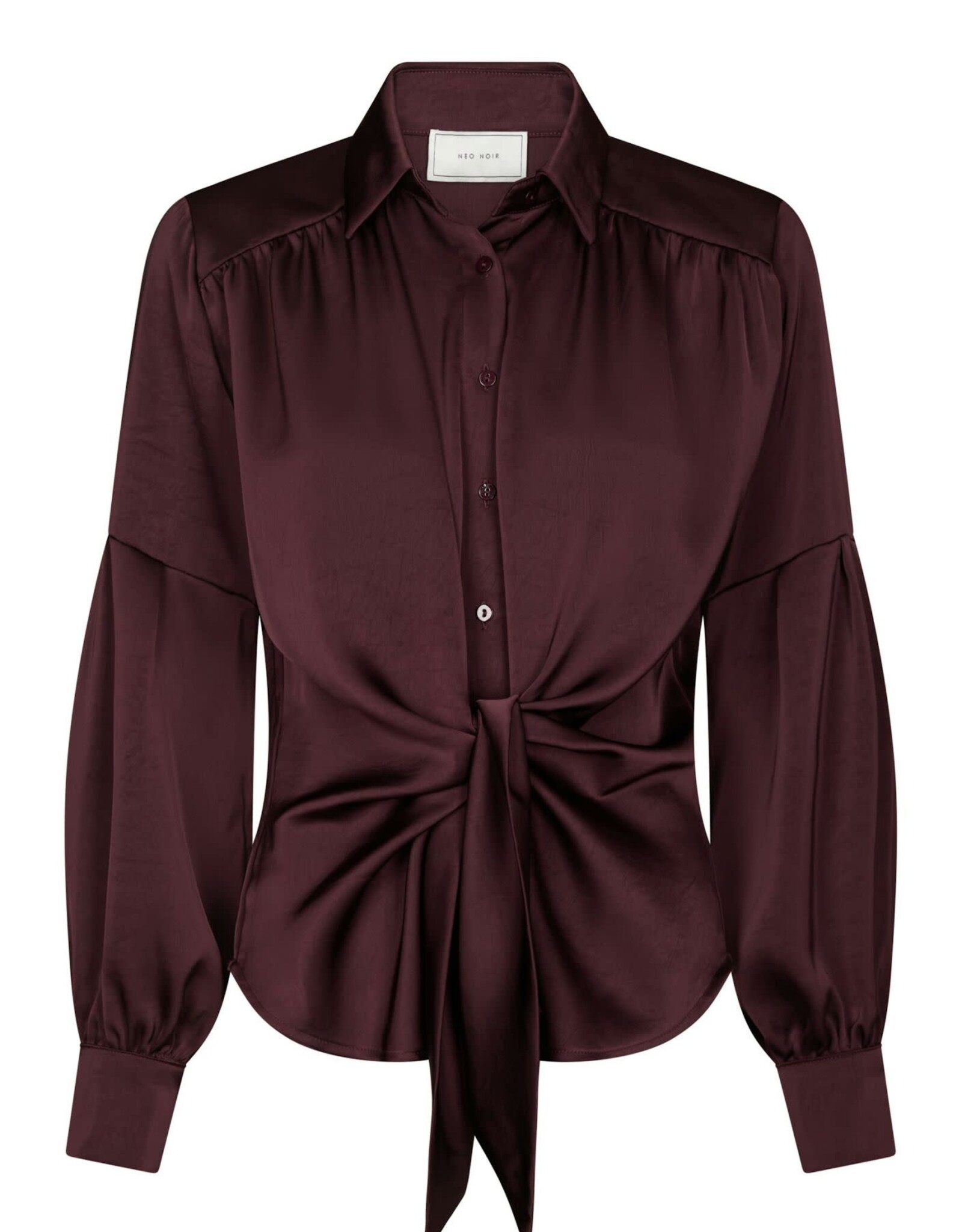 Blouse Satin 'Naja' - Burgundy - Neo Noir